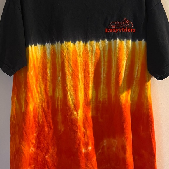 Vintage T - Shirt Easyriders Men’s L Flame Tie Dye Logo y2k - Picture 4 of 8